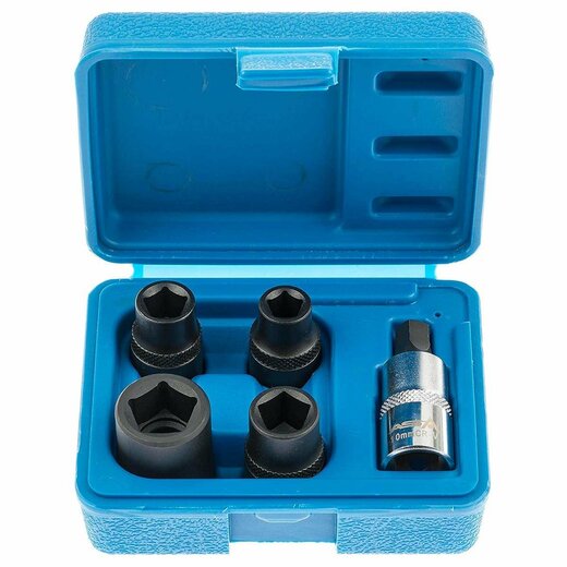 Hlavice na brzdové třmeny 1/2", 10 - 19 mm, sada 5 kusů - ASTA